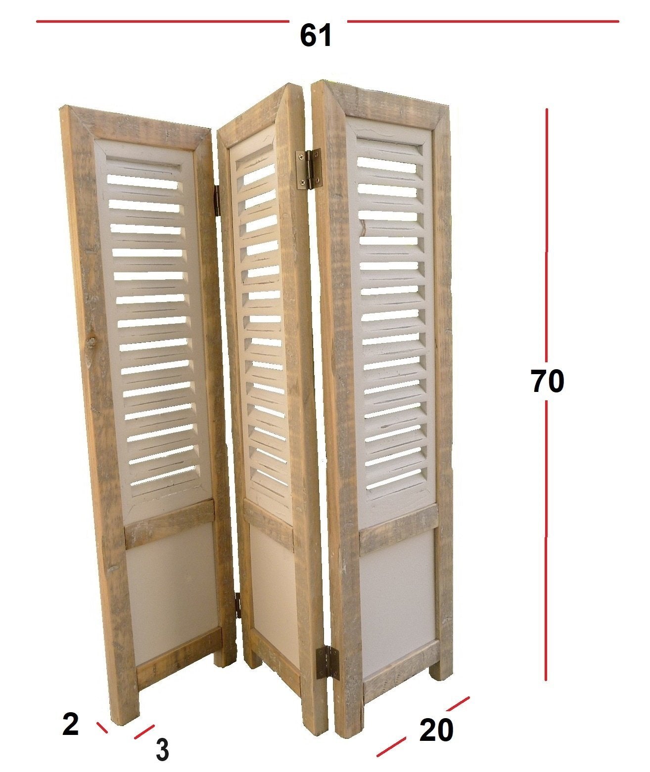 Wooden shutter white brown