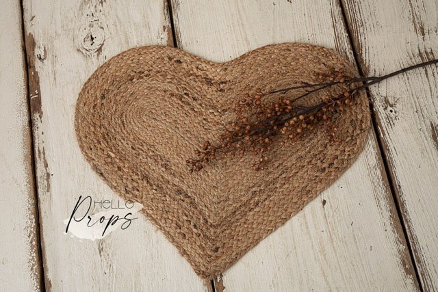 Rattan carpet heart