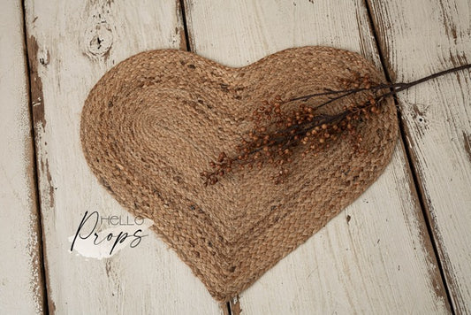 Rattan carpet heart