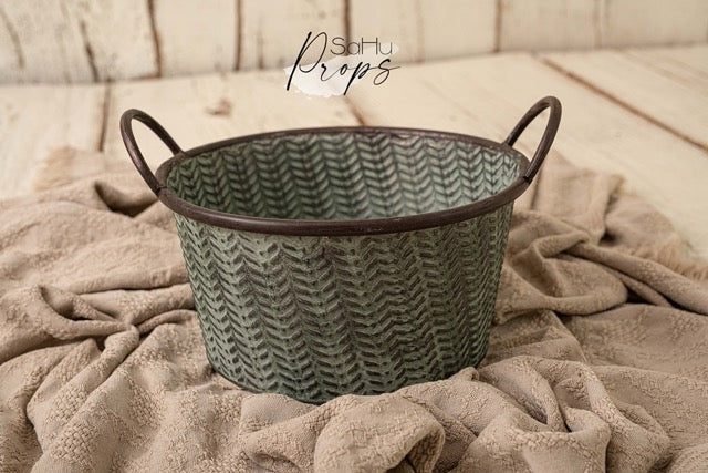 patterned metal bucket