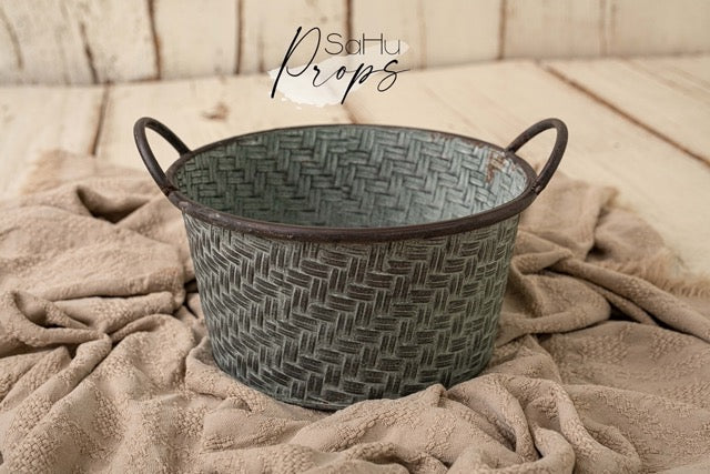 patterned metal bucket
