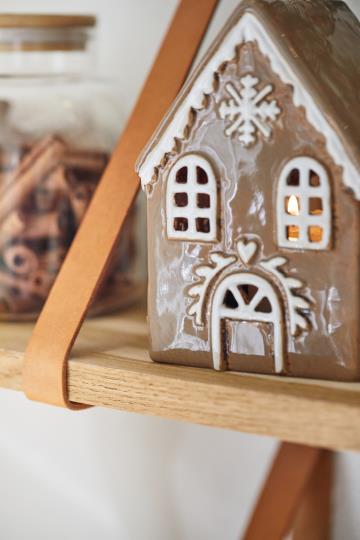 Haus für Teelicht Stillenat Gingerbread Schneekrystall