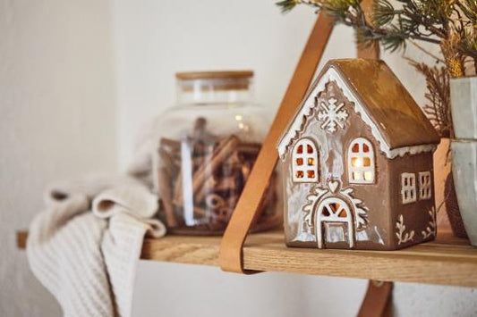 Haus für Teelicht Stillenat Gingerbread Schneekrystall