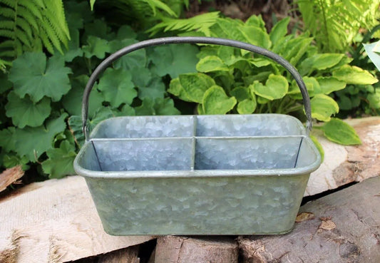 Metallbehälter mit 4 Fächern