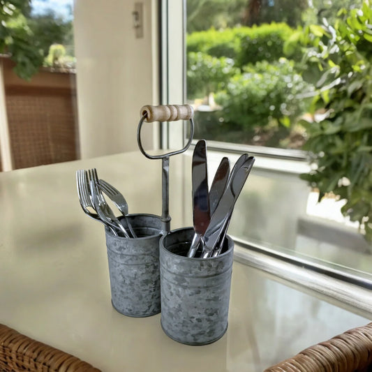 Besteckhalter mit Holzgriff