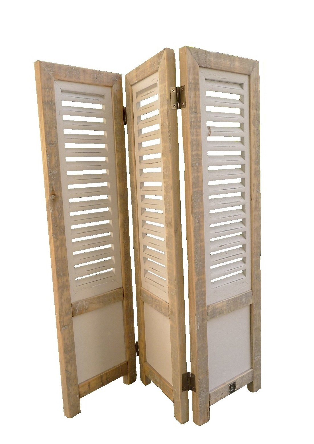 Wooden shutter white brown