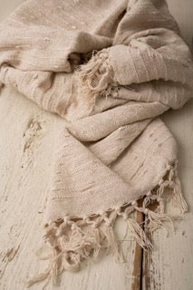 Cotton blanket ivory