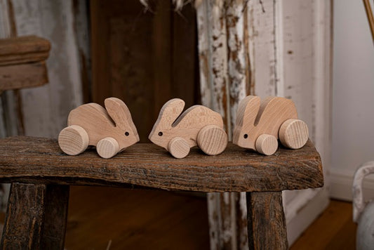 WOODEN RACING BUNNY