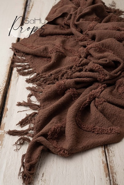 Boho blanket chocolate brown