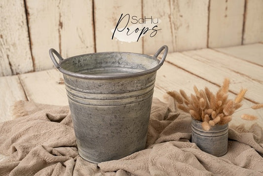 metal bucket with handles