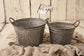 Ribbed metal bucket