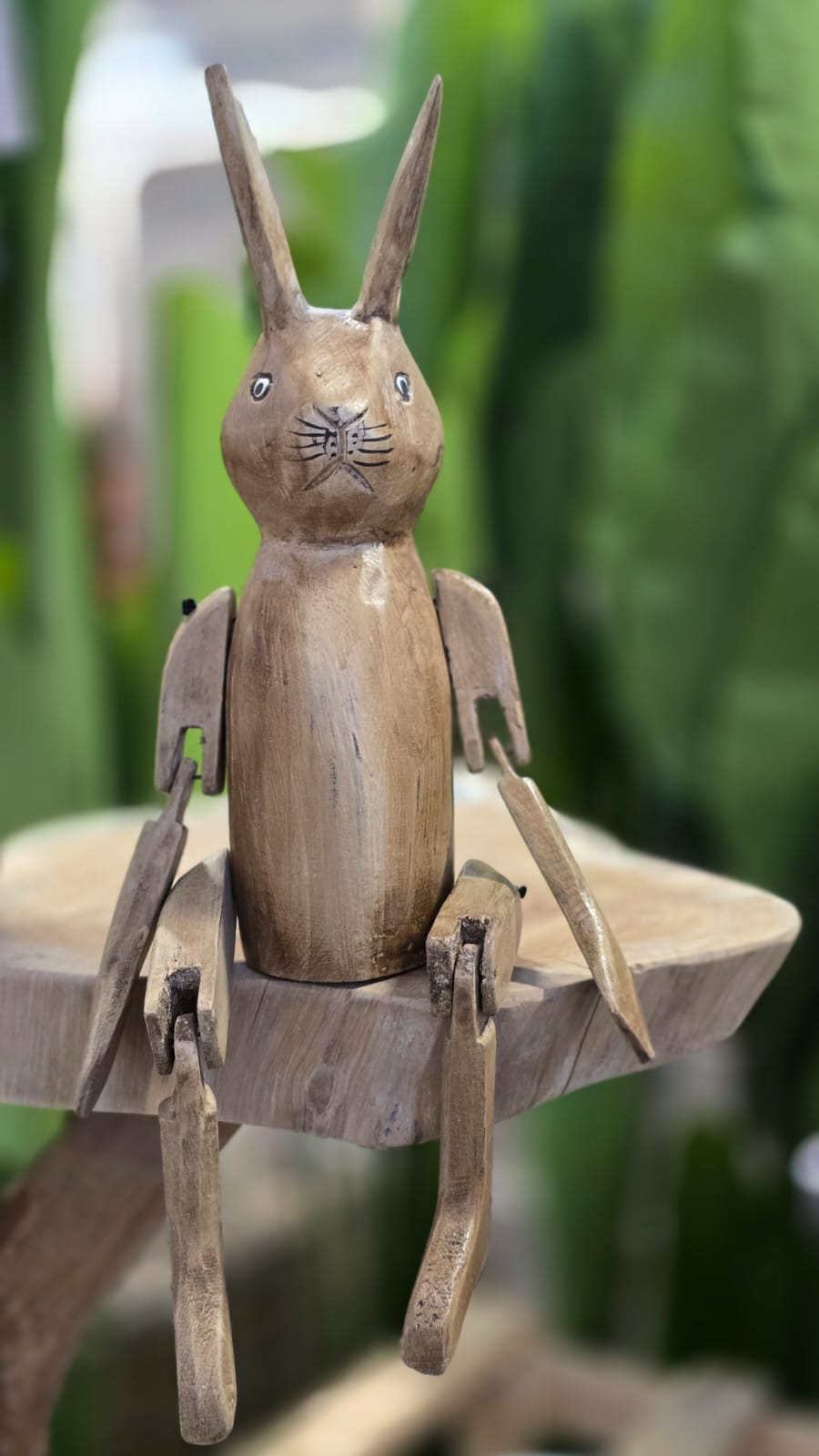 Wooden bunny shelf sitter