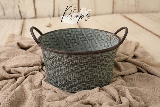 patterned metal bucket